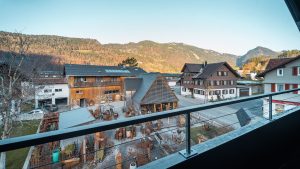 d'Alpen Apartments – Aussicht Richtung Dorfzentrum